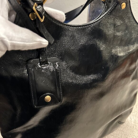 Yves Saint Laurent Vintage Patent Leather Metropolis Rive Gauche Shoulder Bag - Picture 5 of 11